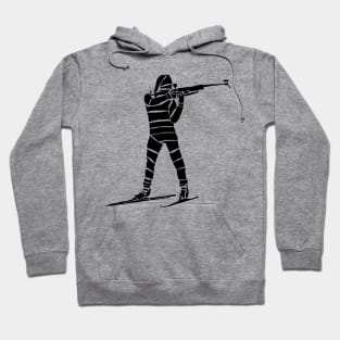 Biathlon - standing athlete Hoodie